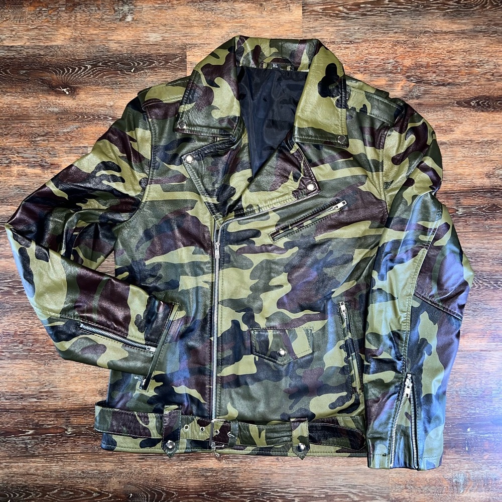 Camo Leather Jacket
